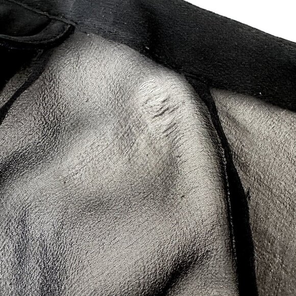 DVF Diane von Furstenberg V-Neck Fleurette Silk Chiffon Mini Dress Black Size 4 - Picture 14 of 14